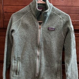 Patagonia Light Gray Zip-Up Fleece